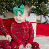 Holly Jolly Plaid Ruffle Zippy