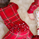 Holly Jolly Plaid Ruffle Zippy